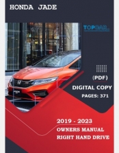 HONDA JADE 2019 2020 2021 2022 2023 OWNERS MANUAL